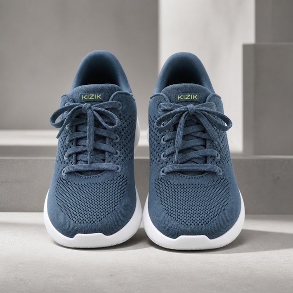Kizik Shoes - Kizik Hands-Free Lima Blue Mesh Walking Shoes Women's 6 /  M7.5